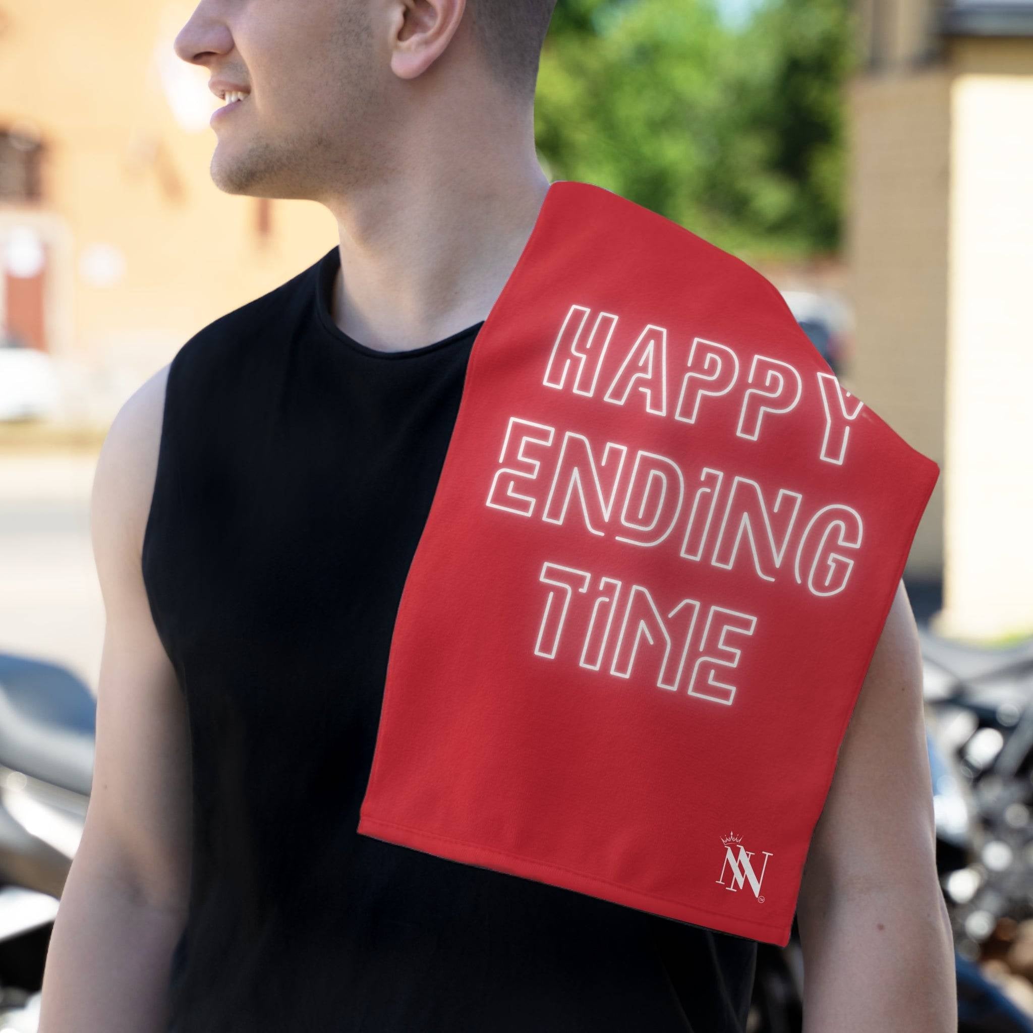Happy Ending Time Red Mix & Match Soft Sex Towels | Naughty Lovers’ Gifts