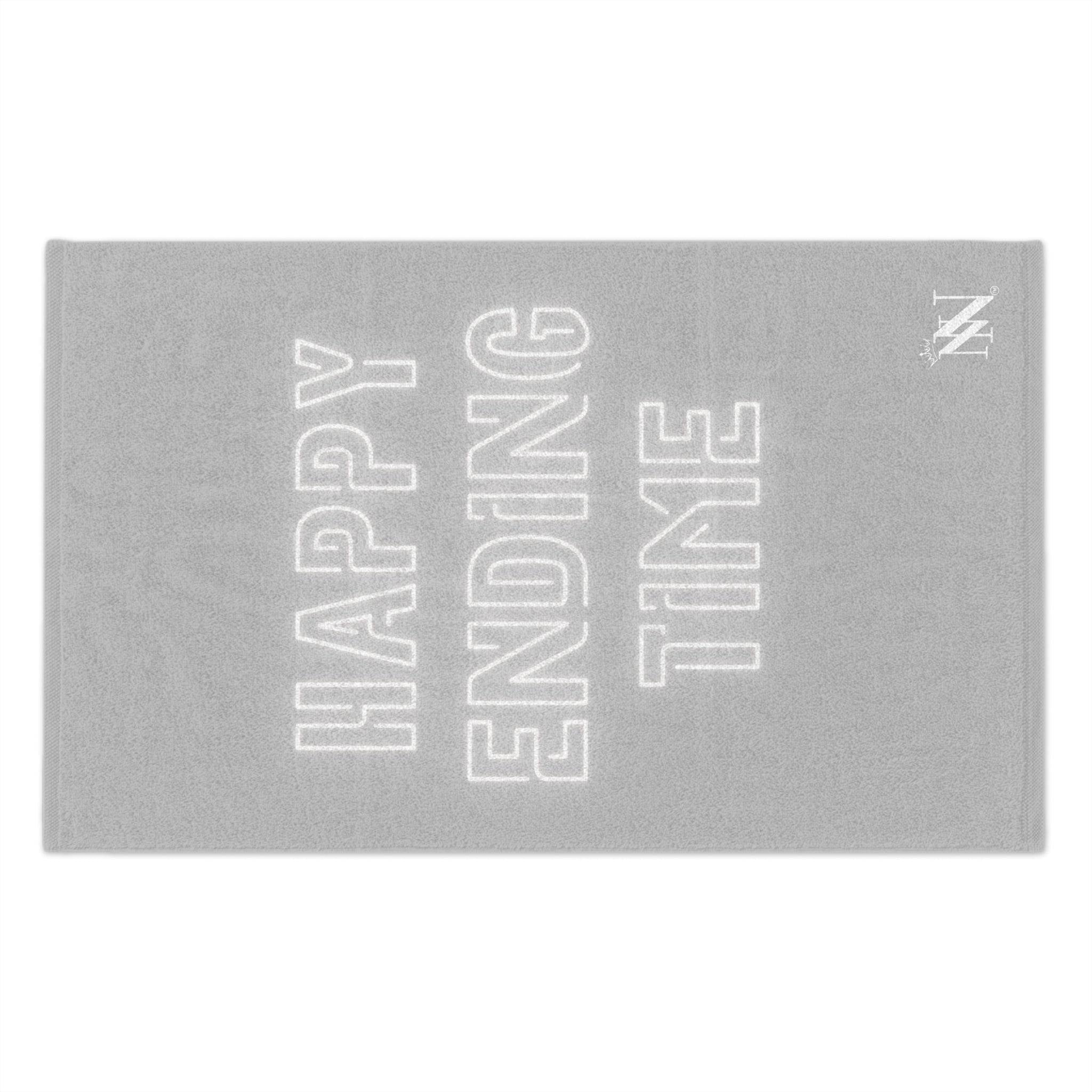 Happy Ending Time Silver Mix & Match Soft Sex Towels | Naughty Lovers’ Gifts