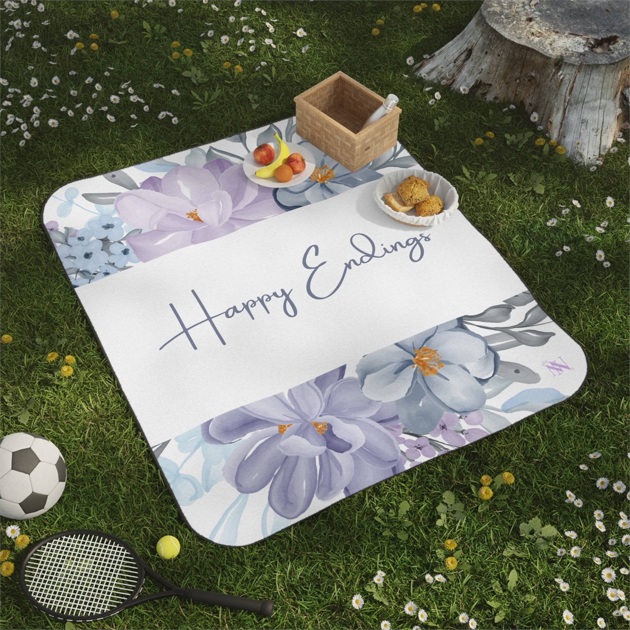 Happy Endings Floral | Mix Match Fun-Flirty Lovers’ Water-Resistant Blankets