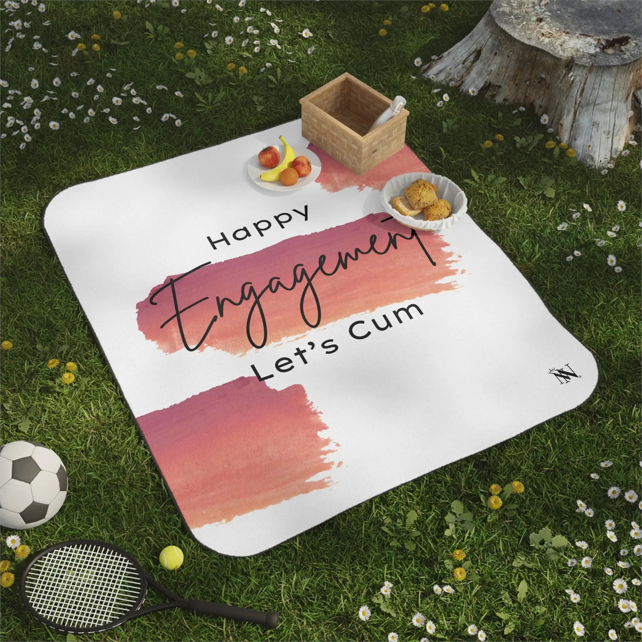 Happy Engagement Let’s Cum | Mix Match Fun-Flirty Lovers’ Water-Resistant Blankets