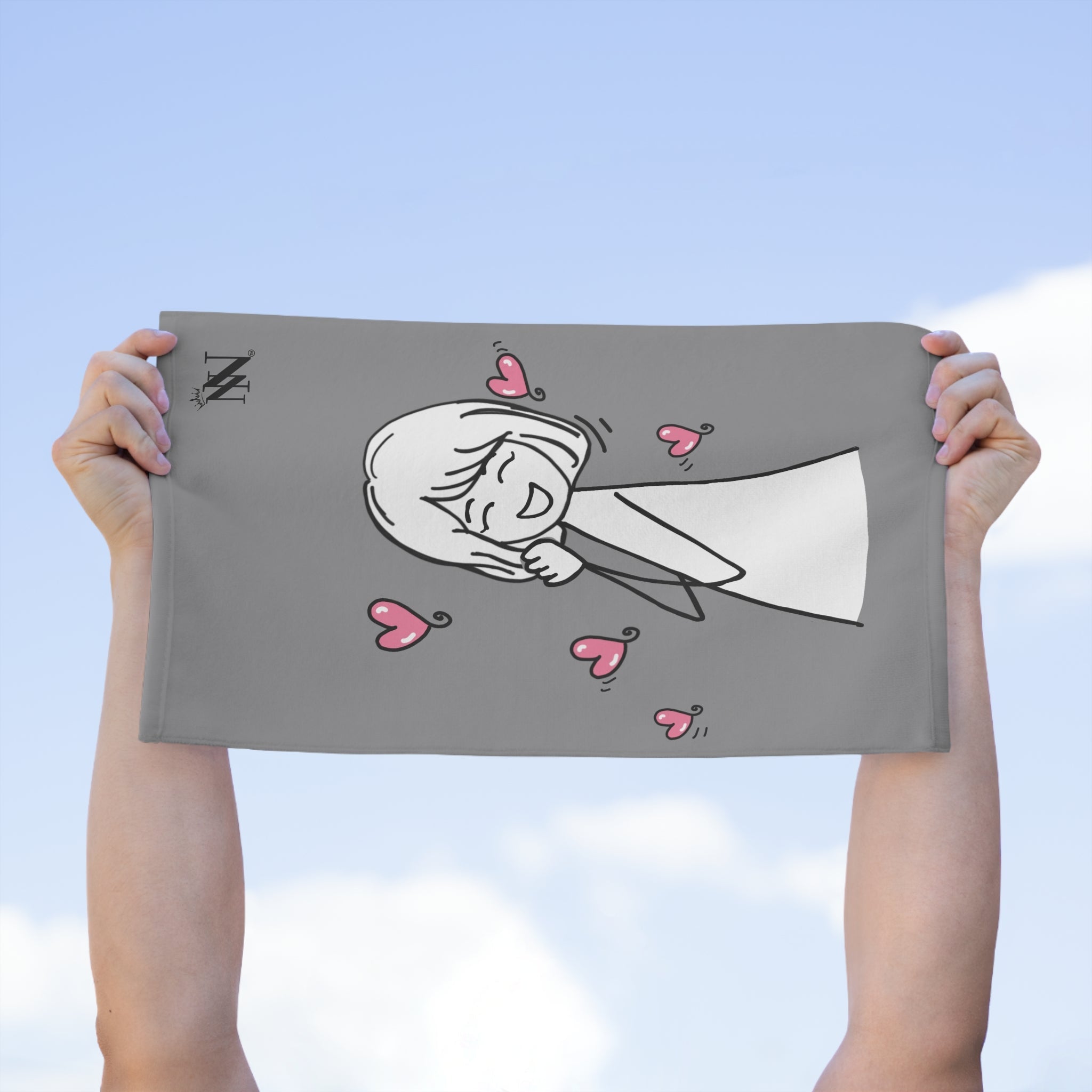 Happy Girl Grey | Mix & Match Soft Fun-Flirty Lovers’ Towels