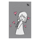Happy Girl Grey | Mix & Match Soft Fun-Flirty Lovers’ Towels