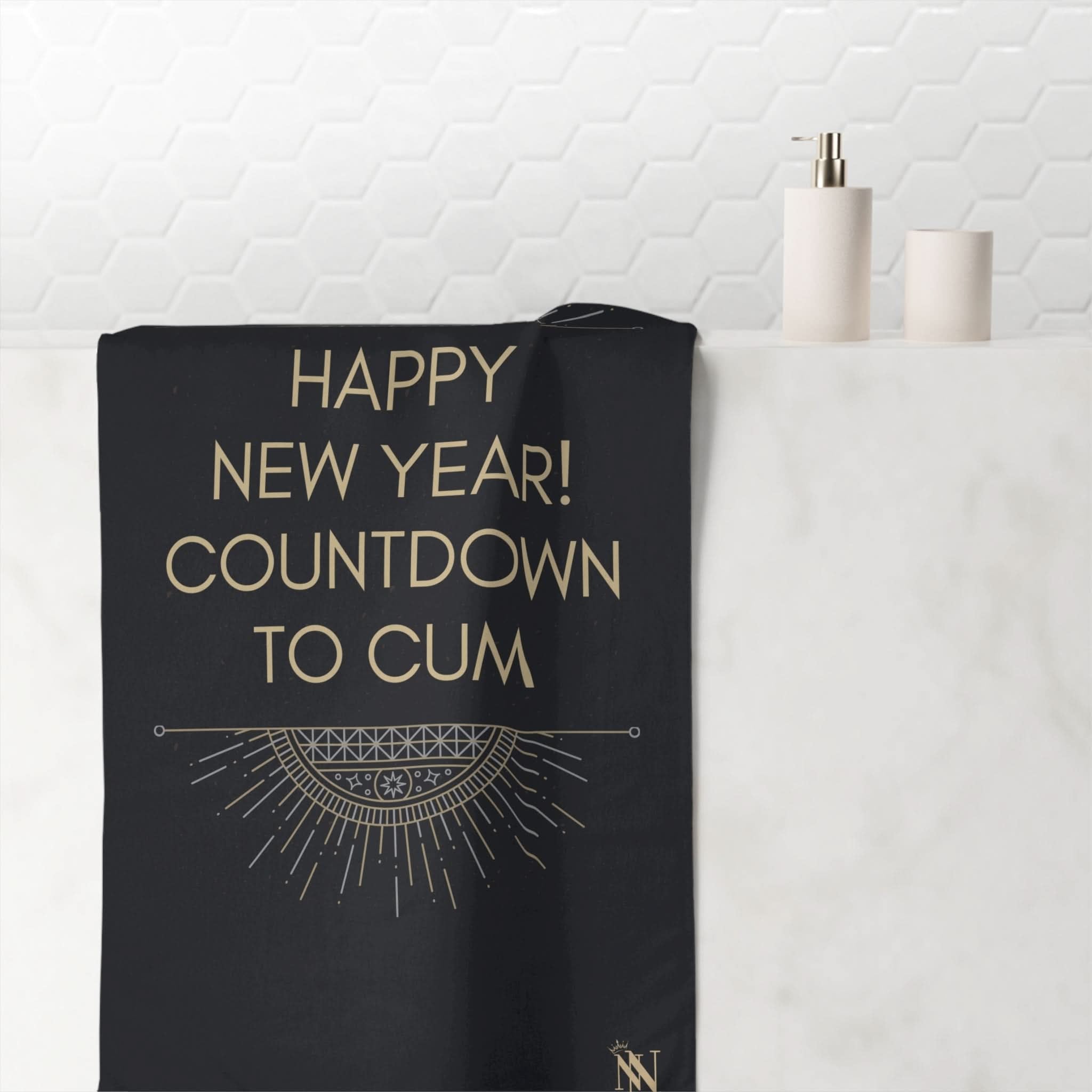 Happy New Year! Countdown to Cum | Mix & Match Naughty XL Fun-Flirty Lovers’ Towels