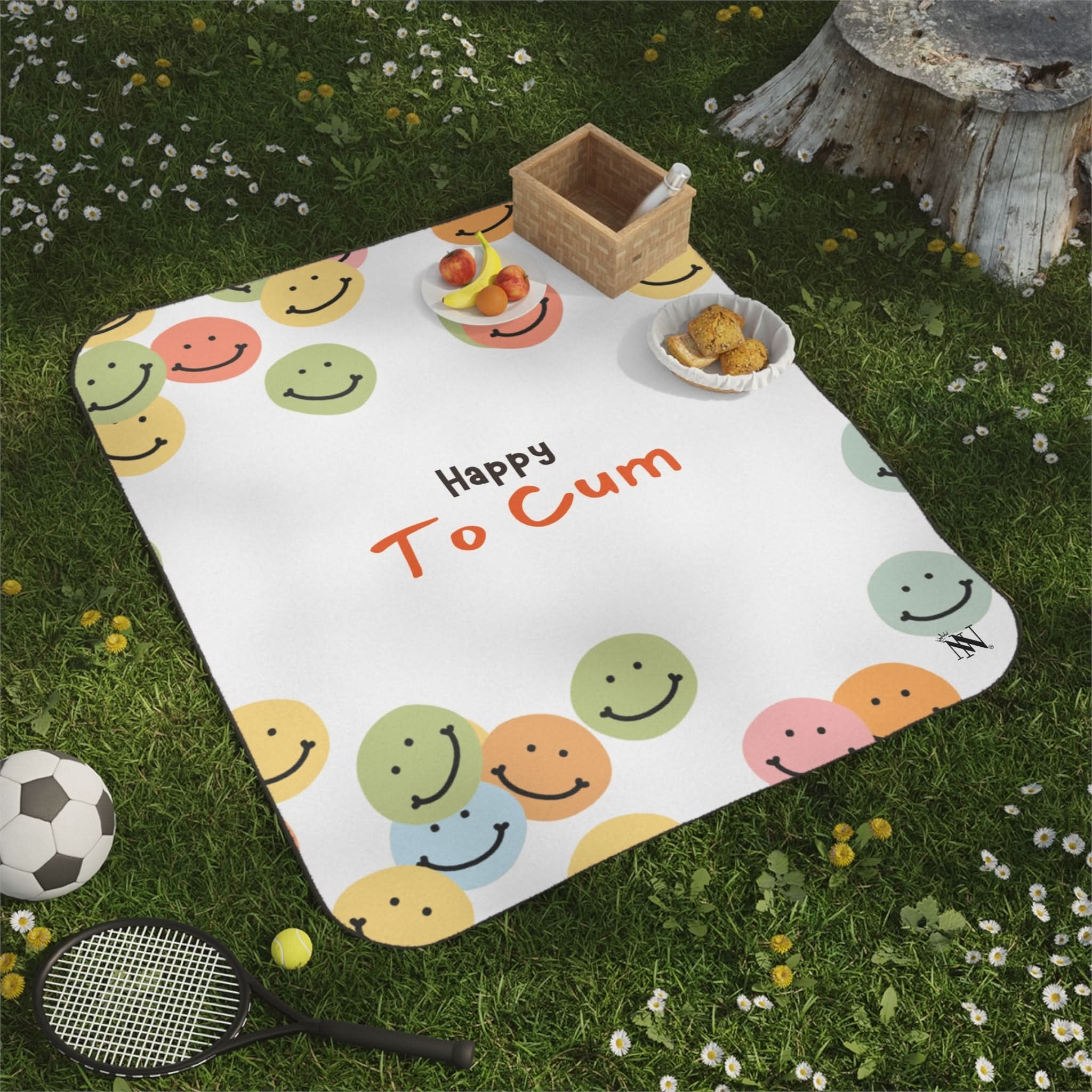 Happy To Cum | Mix Match Fun-Flirty Lovers’ Water-Resistant Blankets