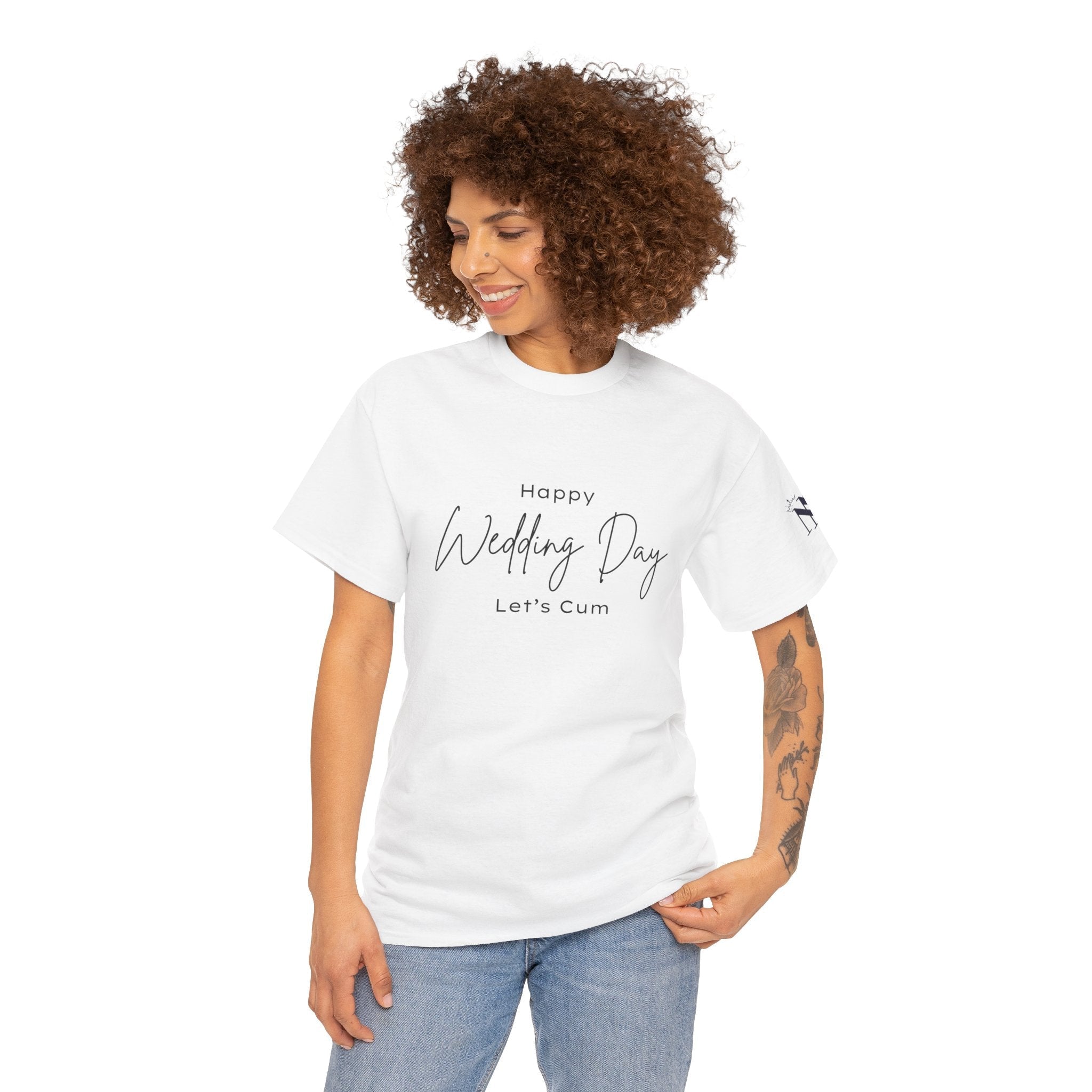 Happy Wedding Day Let’s Cum | Mix & Match 100% Cotton Unisex Fun-Flirty Lovers’ Tees