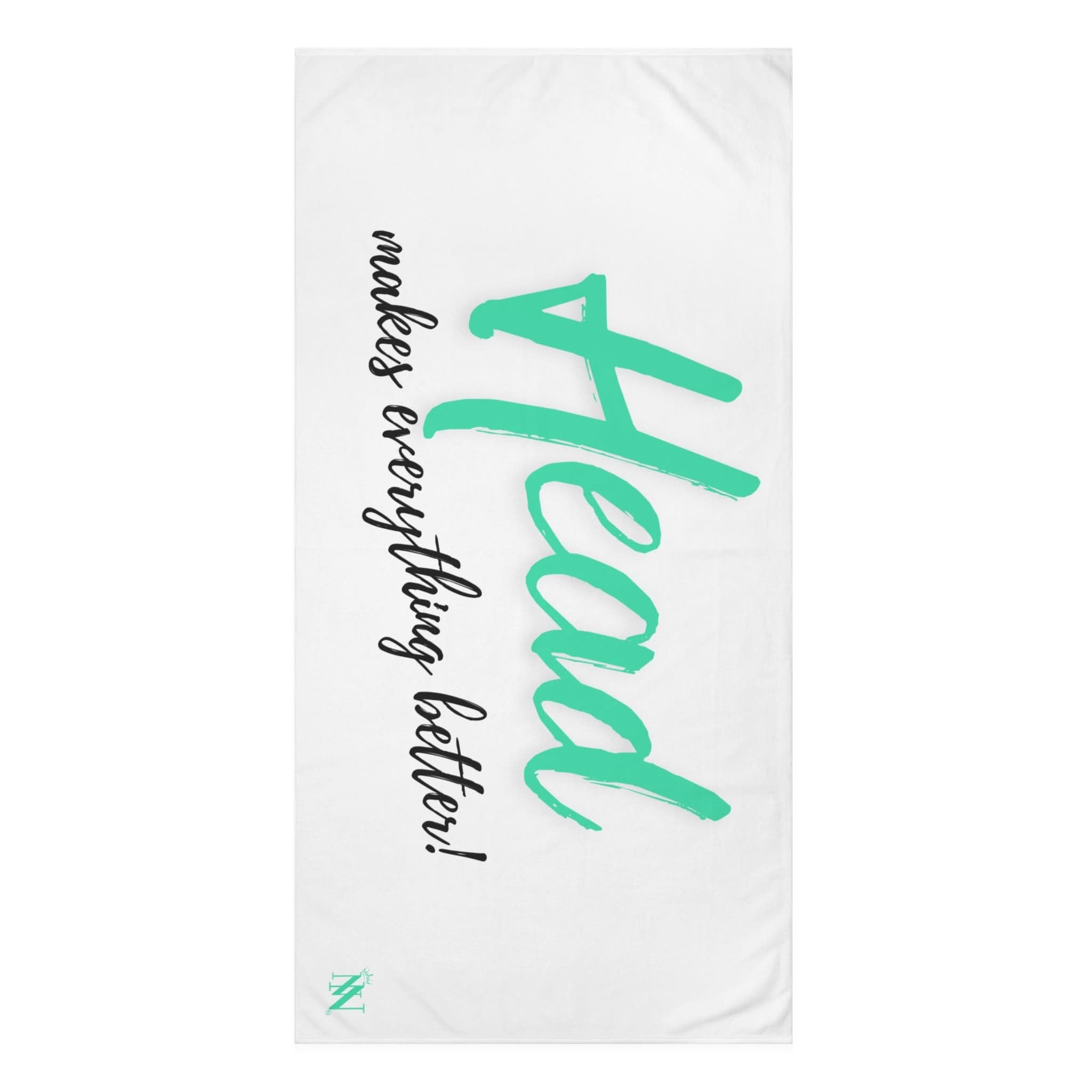Head Makes Everything Better! Fun XL Cum Towel | Bold & Sexy Stylish