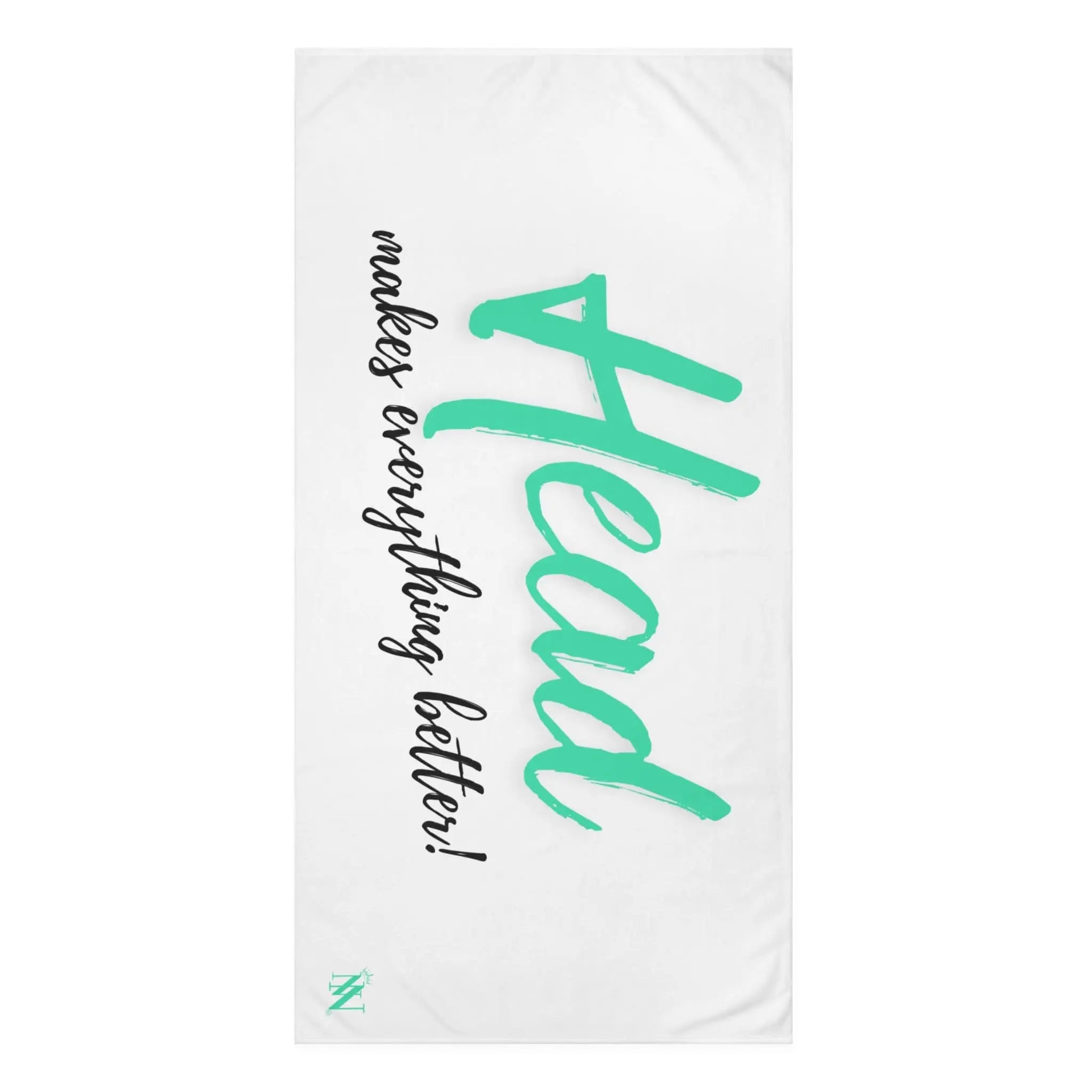 Head Makes Everything Better! Fun XL Cum Towel | Bold & Sexy Stylish