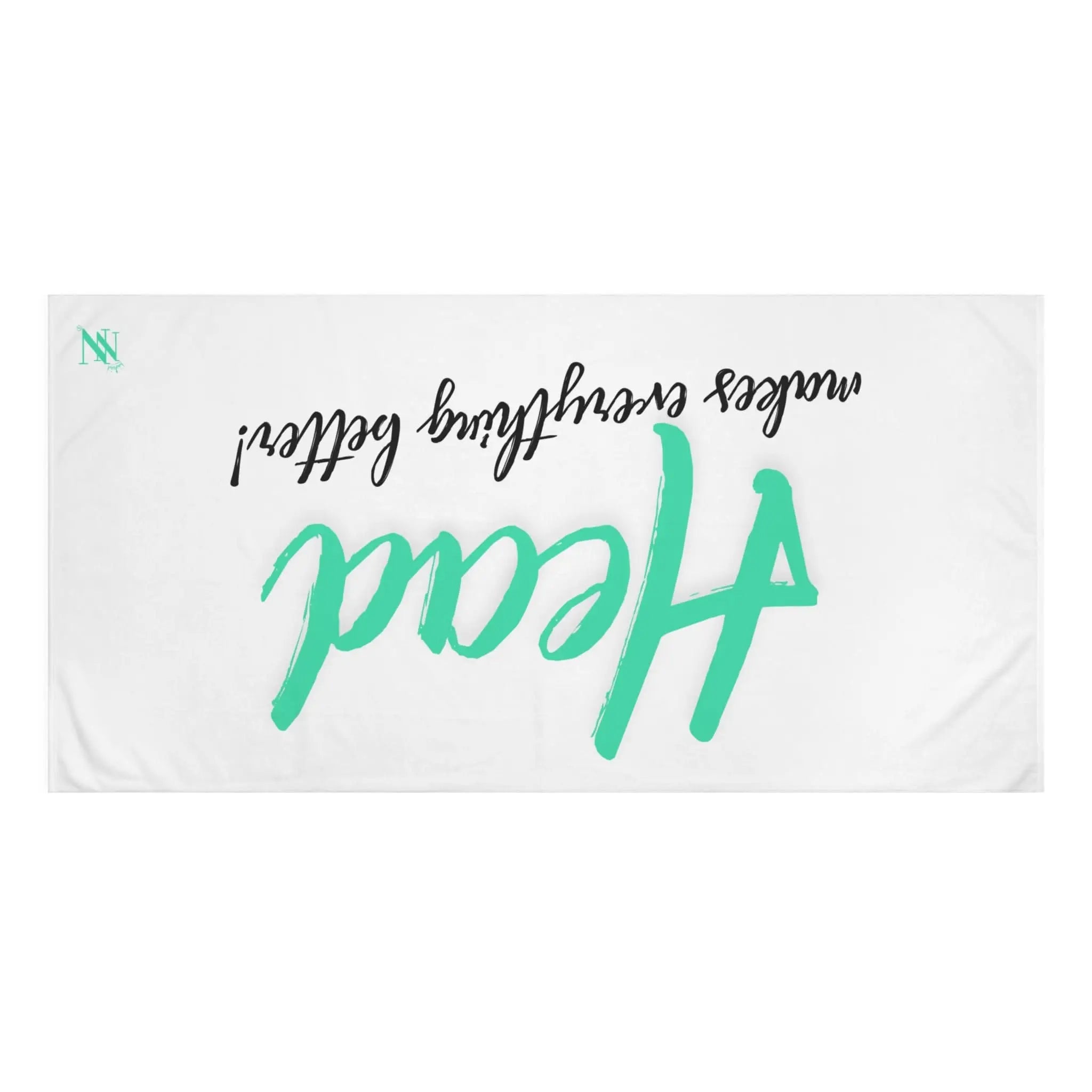 Head Makes Everything Better! Fun XL Cum Towel | Bold & Sexy Stylish
