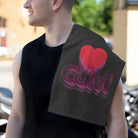 Heart Cum Dark Grey Mix Match Soft Sex Towels | Flirty Lovers’ Gifts