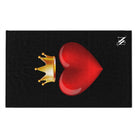 Heart King Black | Mix & Match Soft Fun-Flirty Lovers’ Towels