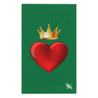 Heart King Green | Mix & Match Soft Fun-Flirty Lovers’ Towels