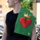 Heart King Green | Mix & Match Soft Fun-Flirty Lovers’ Towels