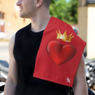 Heart King Red | Mix & Match Soft Fun-Flirty Lovers’ Towels