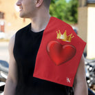 Heart King Red | Mix & Match Soft Fun-Flirty Lovers’ Towels