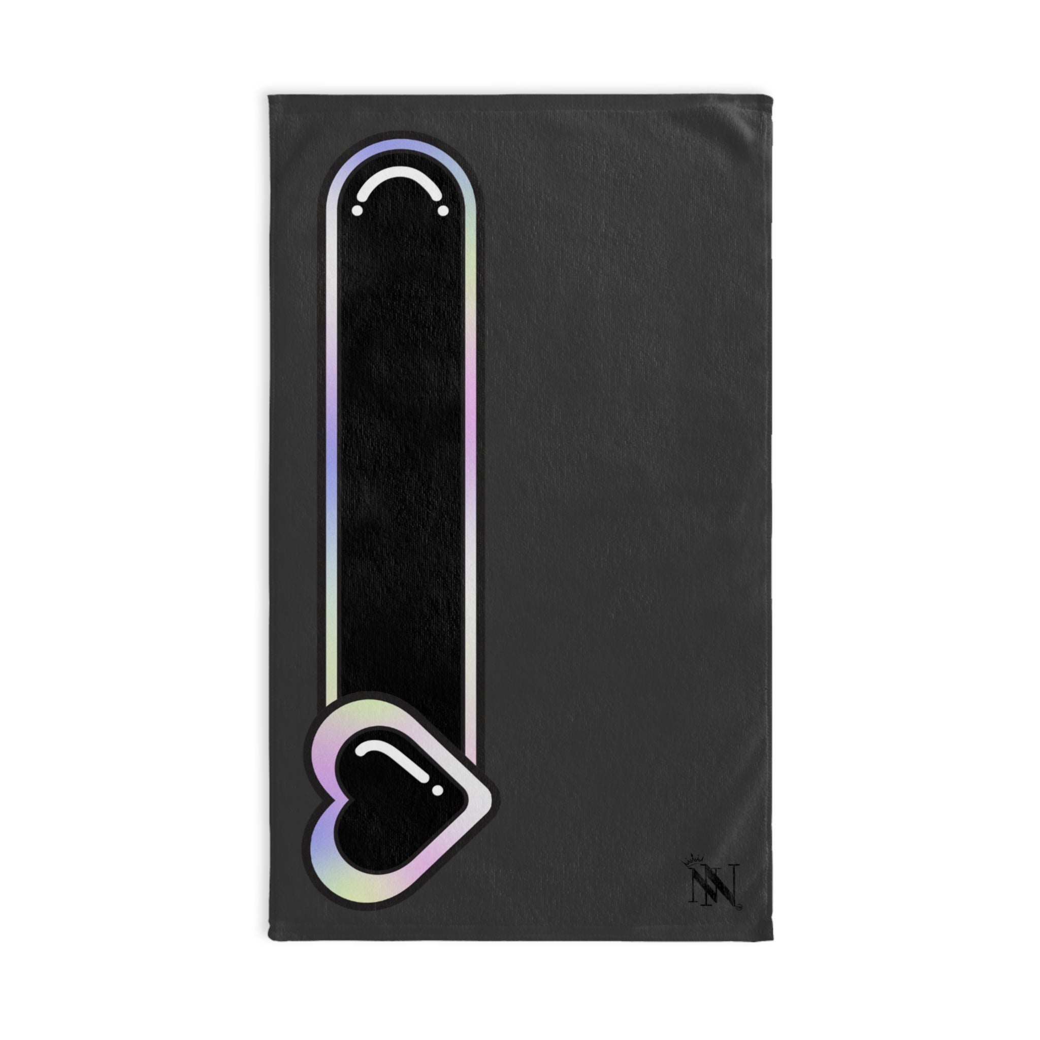 Heart Love Toy Meter Dark Grey | Mix & Match Original Fun-Flirty Lovers’ Towels