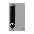 Heart Love Toy Meter Light Grey | Mix & Match Original Fun-Flirty Lovers’ Towels