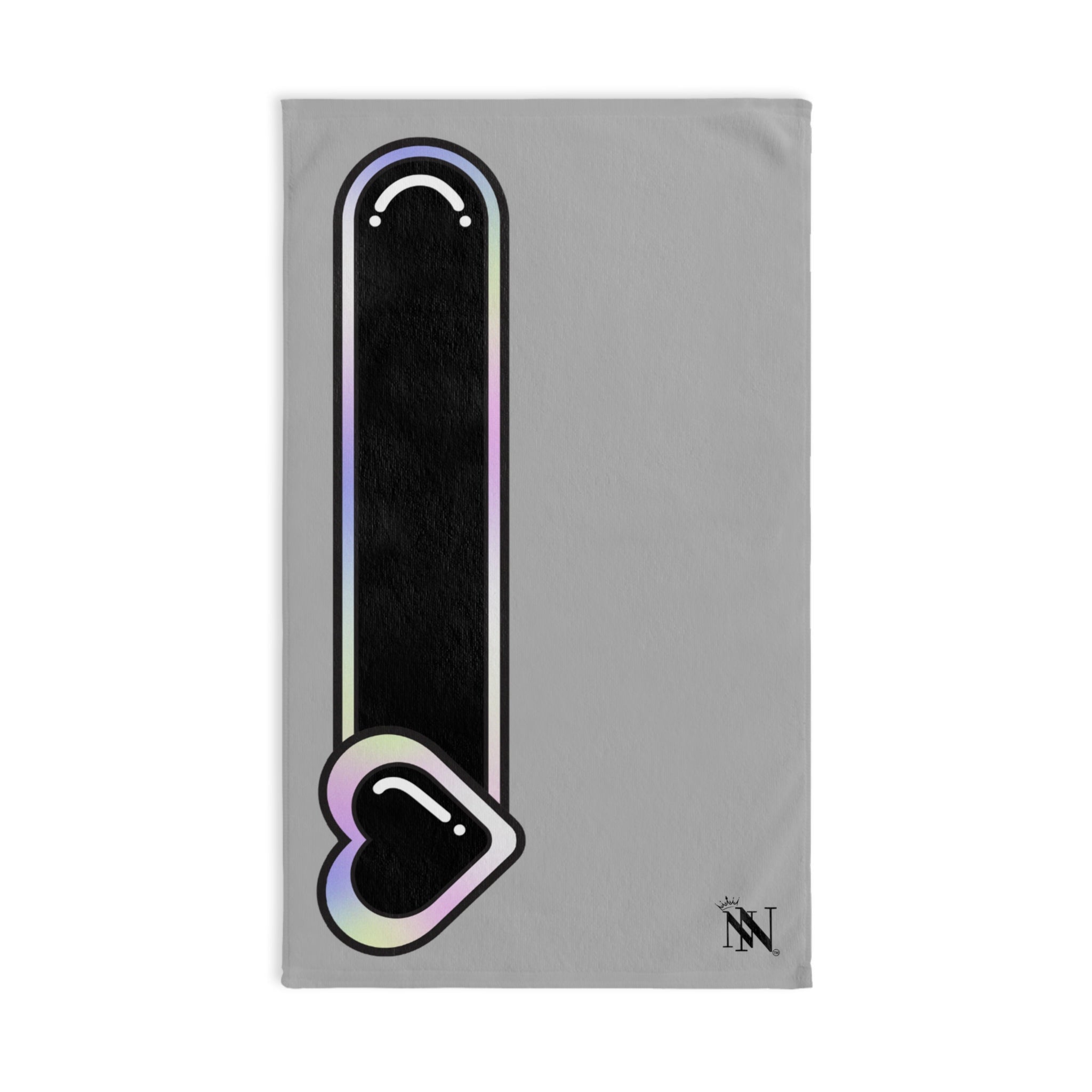 Heart Love Toy Meter Light Grey | Mix & Match Original Fun-Flirty Lovers’ Towels