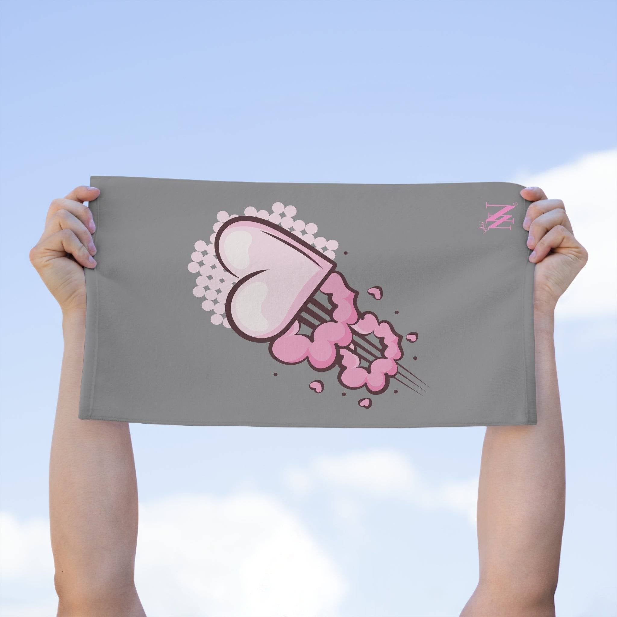 Heart Pounding Grey Mix & Match Soft Sex Towels | Flirty Lovers’ Gifts