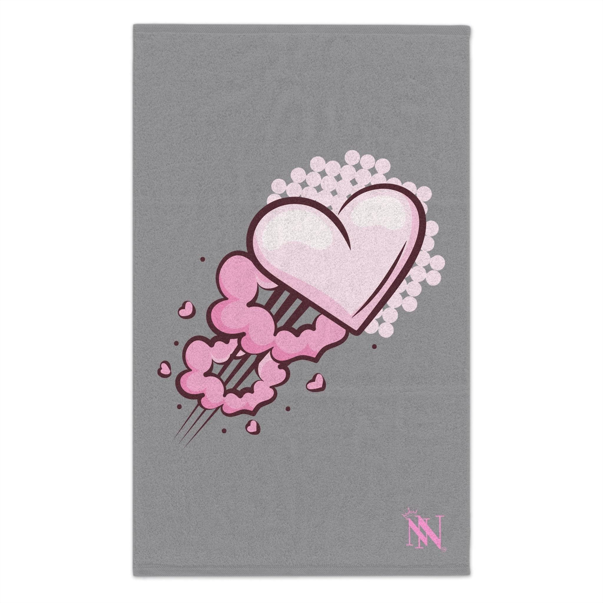 Heart Pounding Grey Mix & Match Soft Sex Towels | Flirty Lovers’ Gifts