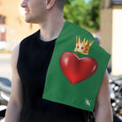 Heart Queen Green | Mix & Match Soft Fun-Flirty Lovers’ Towels