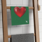 Heart Queen Green | Mix & Match Soft Fun-Flirty Lovers’ Towels