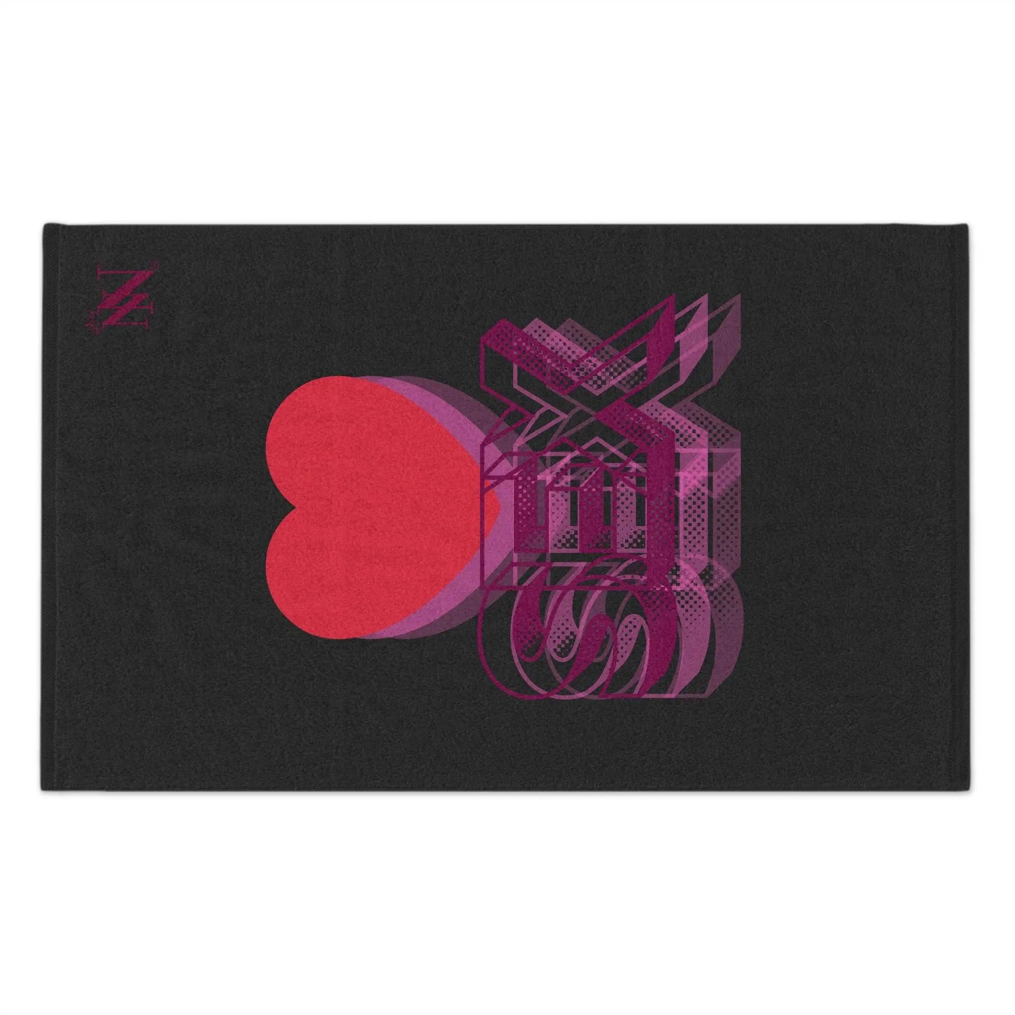 Heart Sex Dark Grey Mix Match Soft Sex Towels | Flirty Lovers’ Gifts
