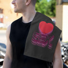 Heart Sex Dark Grey Mix Match Soft Sex Towels | Flirty Lovers’ Gifts