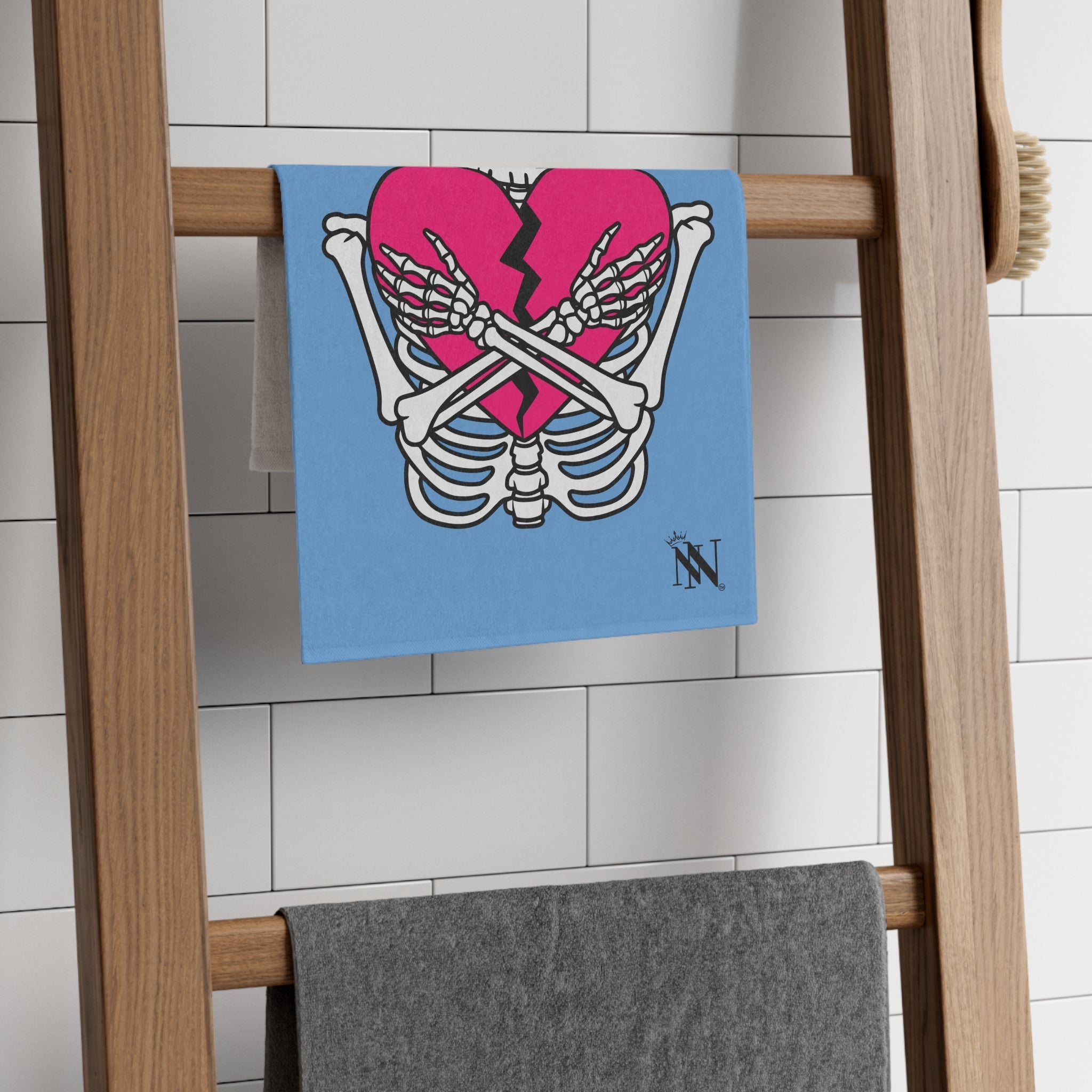 Heartbreaker Love Light Blue | Mix & Match Soft Fun-Flirty Lovers’ Towels