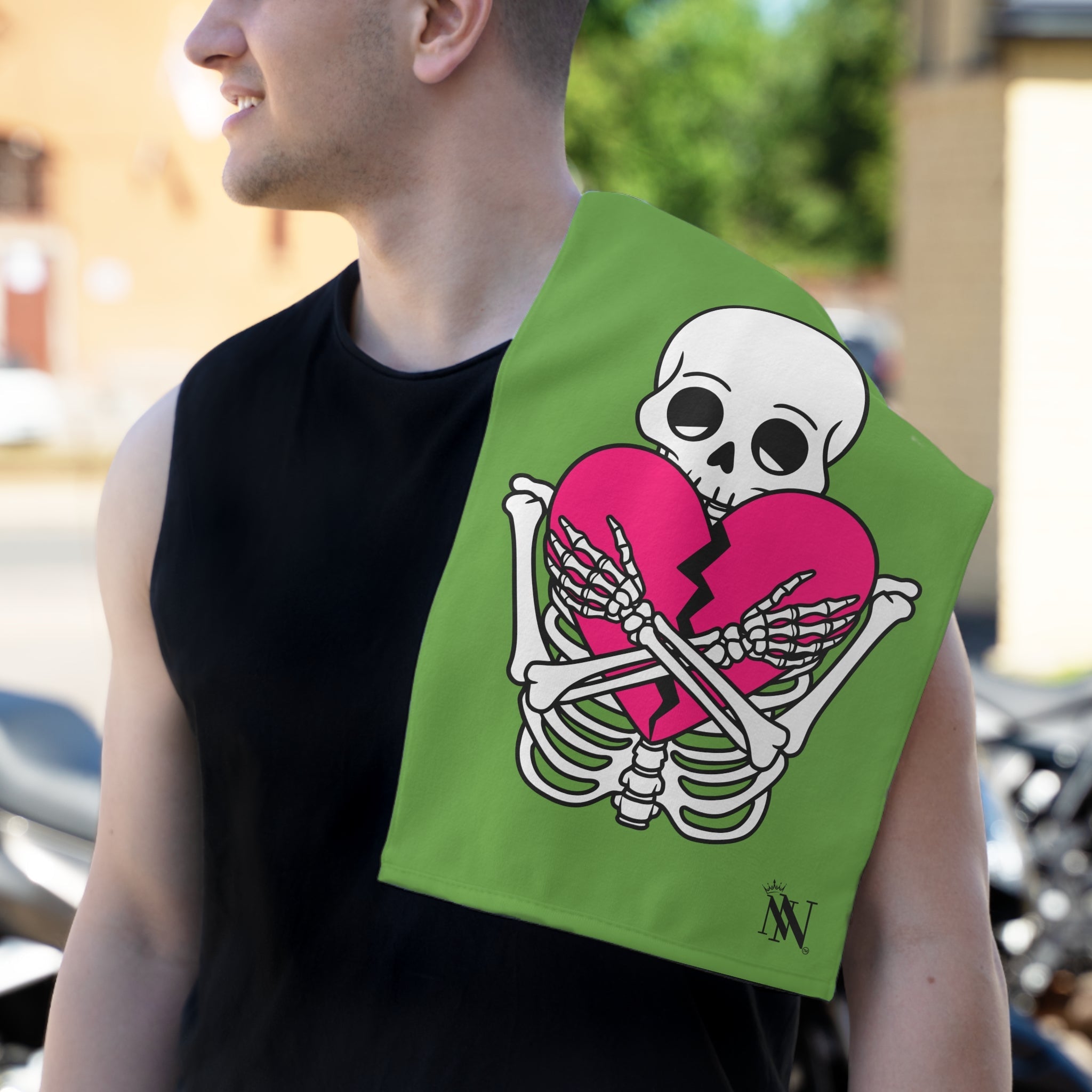 Heartbreaker Love Light Green | Mix & Match Soft Fun-Flirty Lovers’ Towels