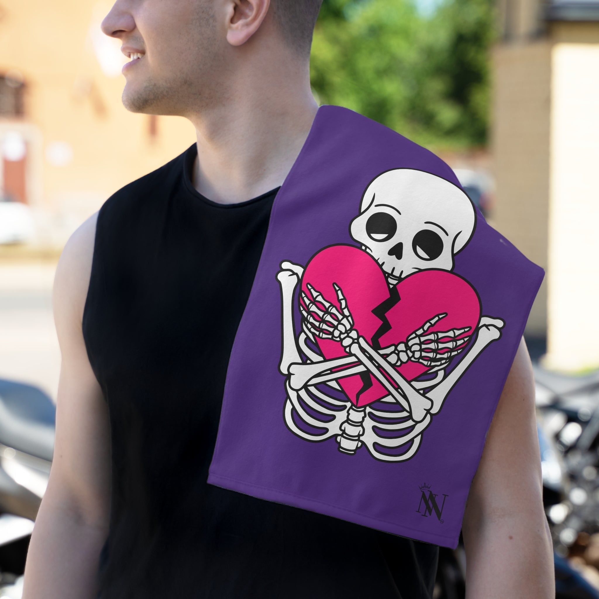 Heartbreaker Love Purple | Mix & Match Soft Fun-Flirty Lovers’ Towels