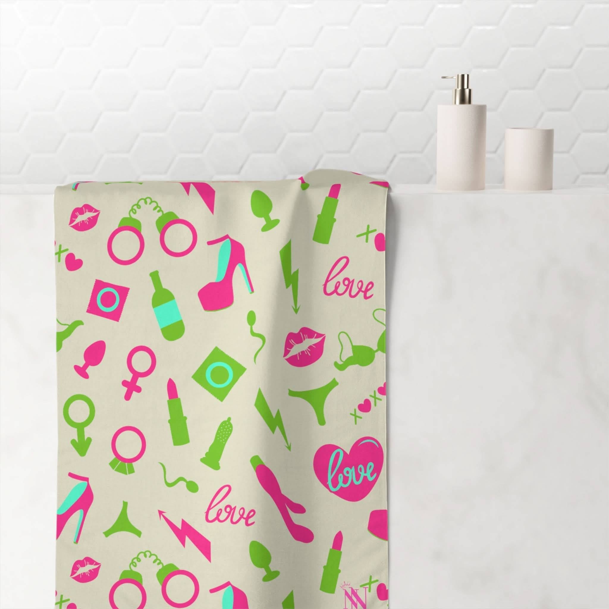 Heels & Love | Mix & Match Naughty XL Fun-Flirty Lovers’ Towels