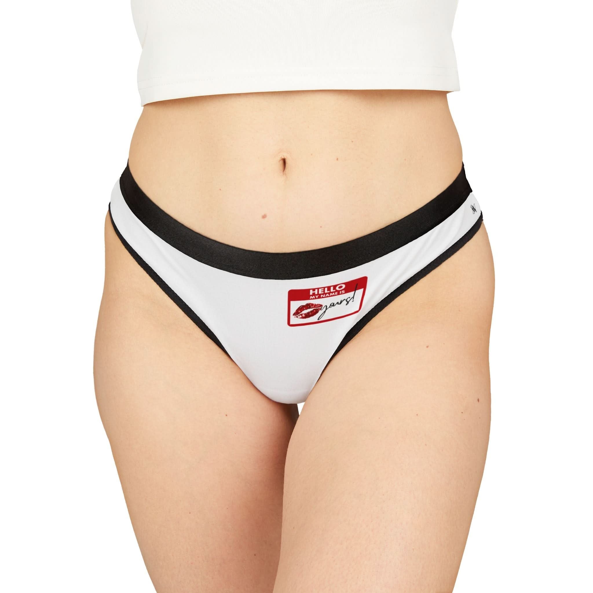 Hello My Name Is Yours! Tag | Mix & Match Women’s Fun-Flirty Lovers’ Thongs