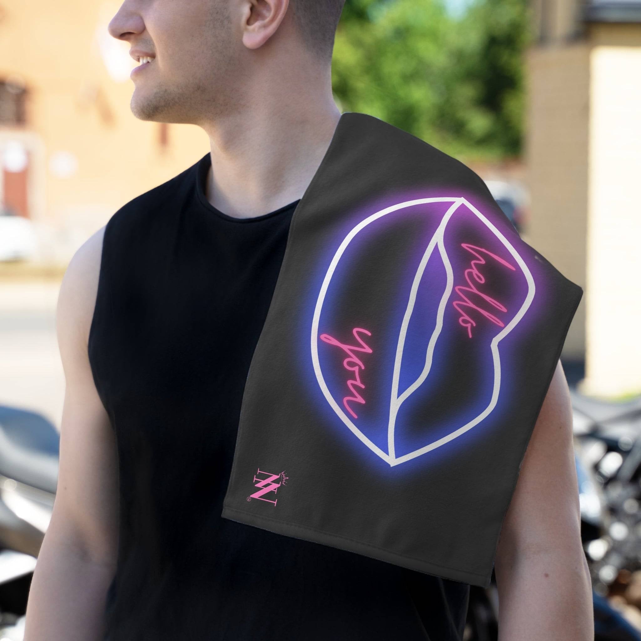 Hello You Neon | Mix & Match Soft Fun-Flirty Lovers’ Towels