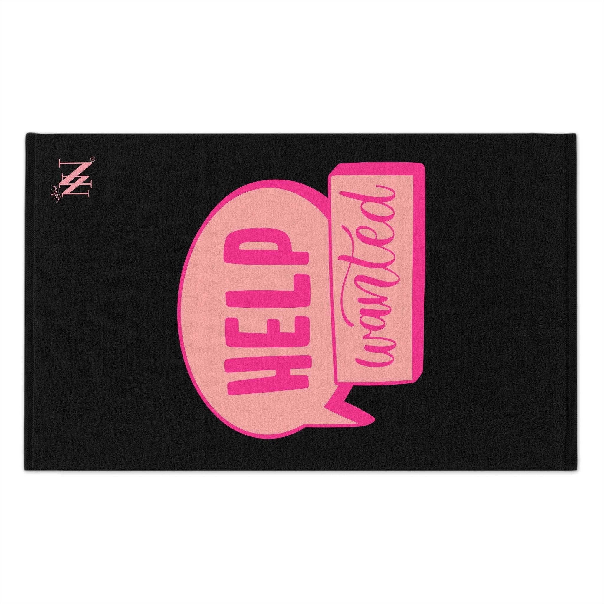 Help Wanted Black Mix & Match Soft Sex Towels | Flirty Lovers’ Gifts