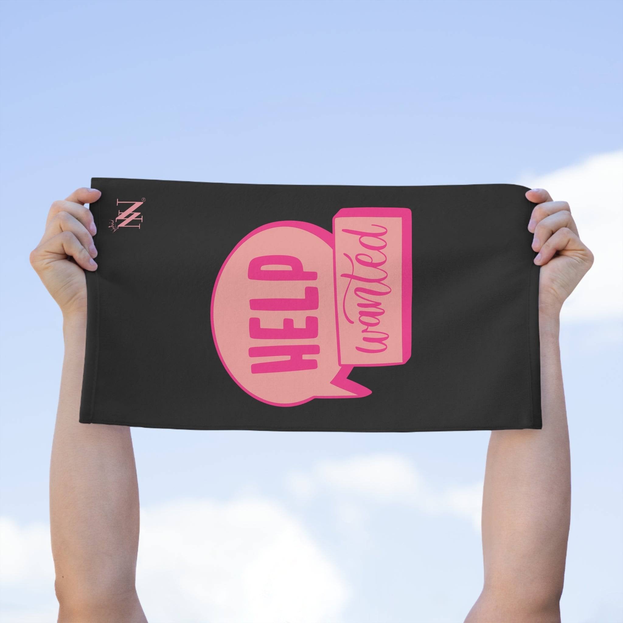 Help Wanted Black Mix & Match Soft Sex Towels | Flirty Lovers’ Gifts