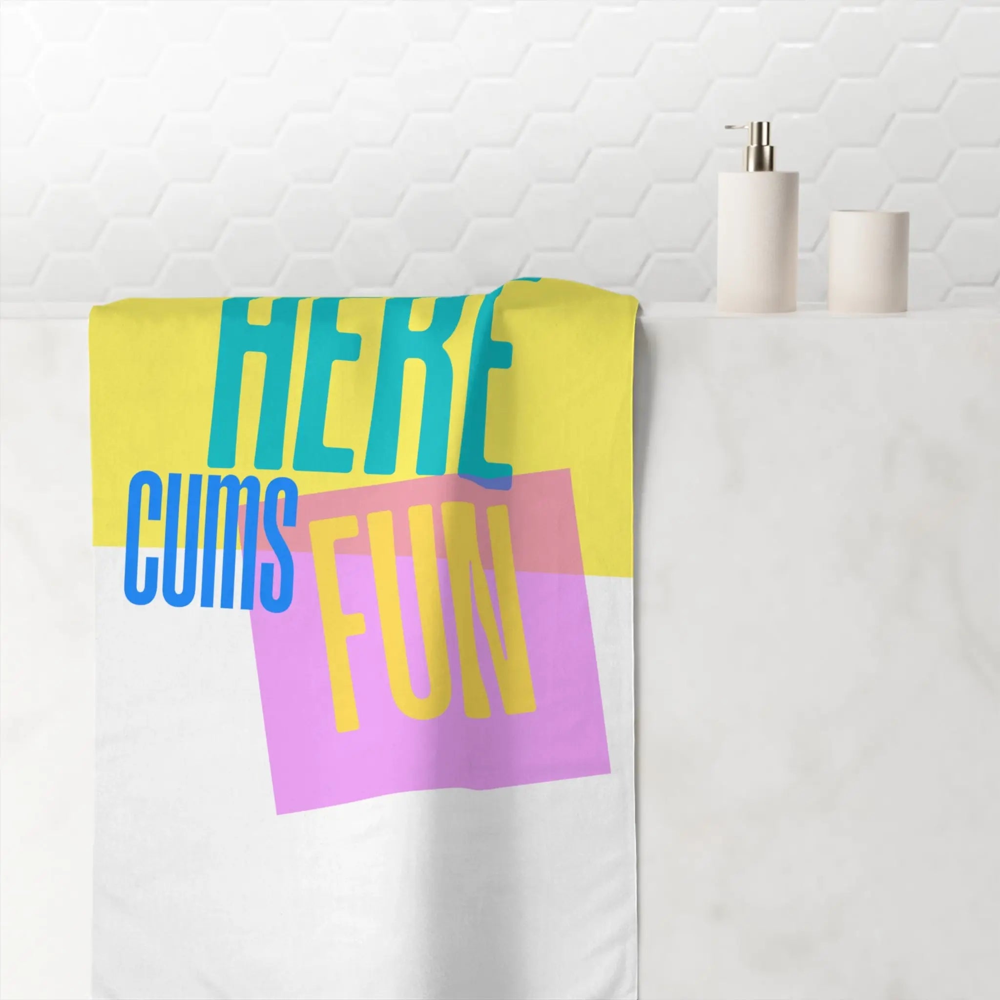 Here Cums Fun | Mix & Match XL Fun-Flirty Lovers’ Towels