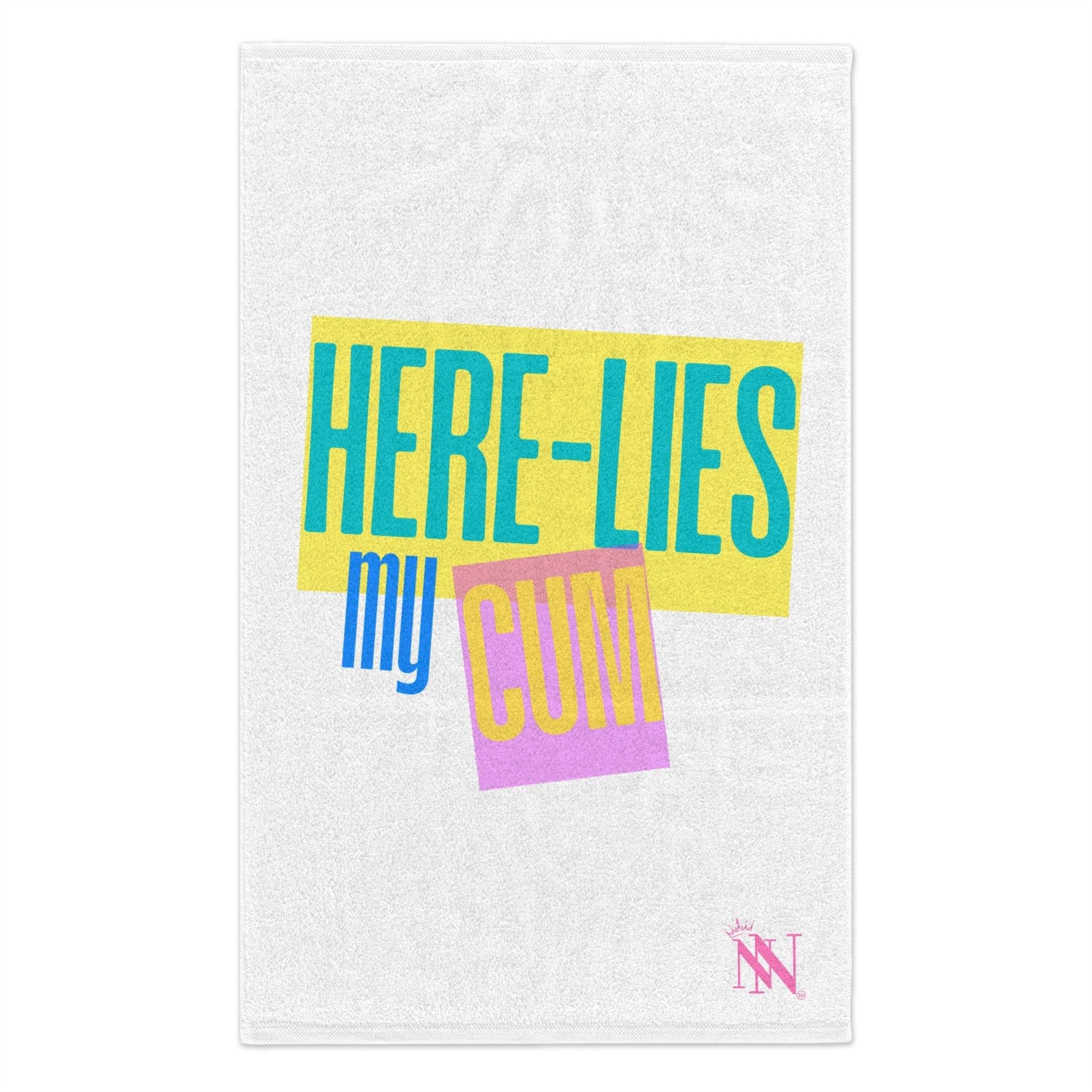 Here Lies My Cum | Mix & Match Soft Fun-Flirty Lovers’ Towels