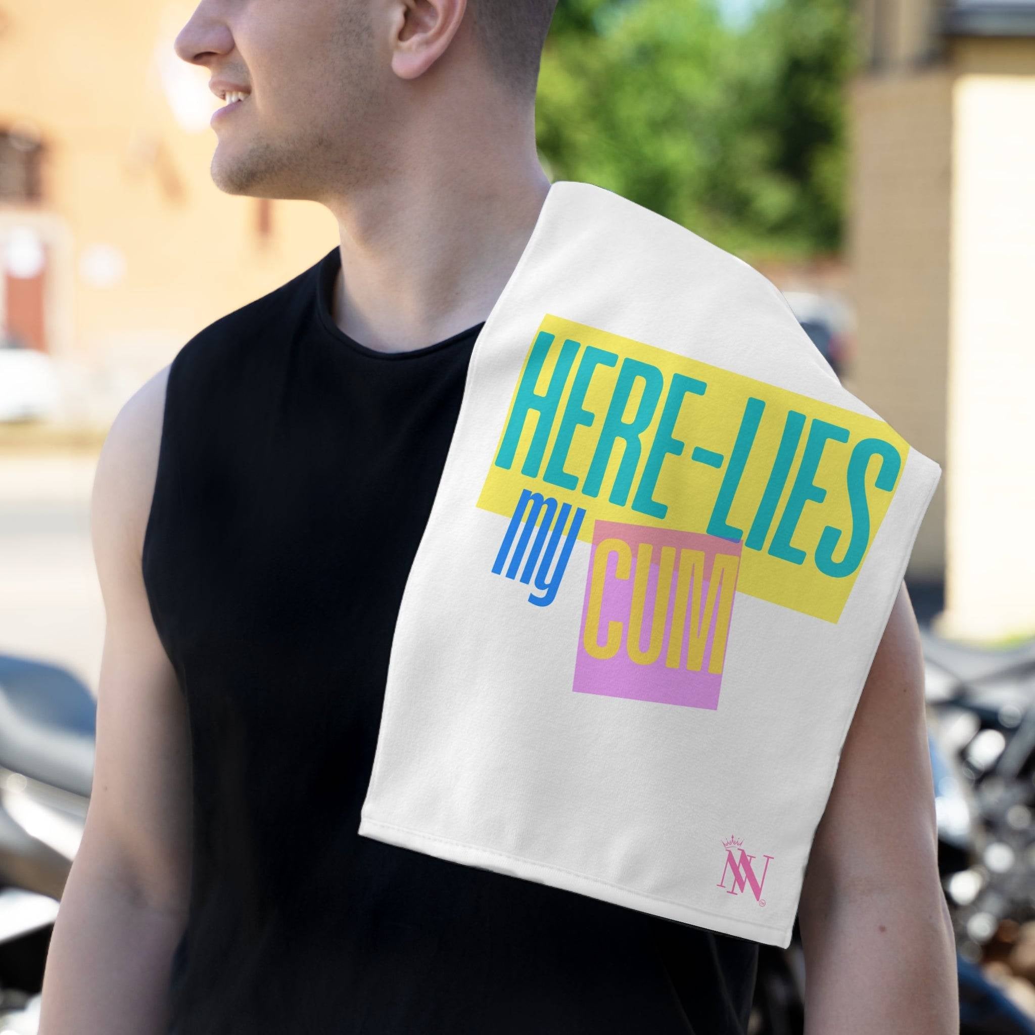 Here Lies My Cum | Mix & Match Soft Fun-Flirty Lovers’ Towels