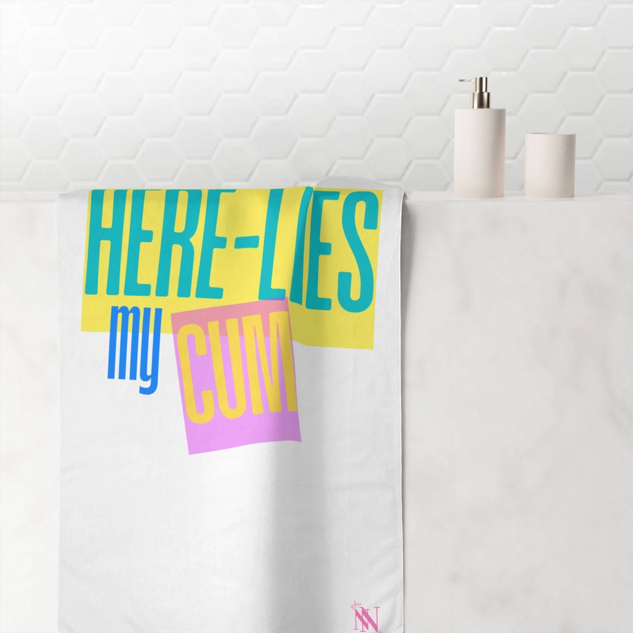 Here Lies My | Mix & Match Naughty XL Fun-Flirty Lovers’ Towels