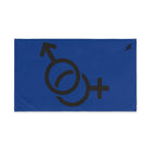 Him Her Gender Signs Blue | Mix & Match Original Fun-Flirty Lovers’ Towels