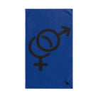 Him Her Gender Signs Blue | Mix & Match Original Fun-Flirty Lovers’ Towels
