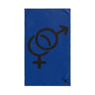 Him Her Gender Signs Blue | Mix & Match Original Fun-Flirty Lovers’ Towels