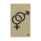 Him Her Gender Signs Gold | Mix & Match Original Fun-Flirty Lovers’ Towels