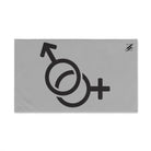 Him Her Gender Signs Light Grey | Mix & Match Original Fun-Flirty Lovers’ Towels