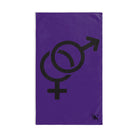 Him Her Gender Signs Purple | Mix & Match Original Fun-Flirty Lovers’ Towels