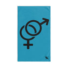 Him Her Gender Signs Turquoise | Mix & Match Original Fun-Flirty Lovers’ Towels