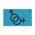 Him Her Gender Signs Turquoise | Mix & Match Original Fun-Flirty Lovers’ Towels