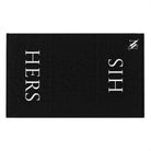 His Hers Shareable Black Mix & Match Soft Sex Towels | Flirty Lovers’ Gifts
