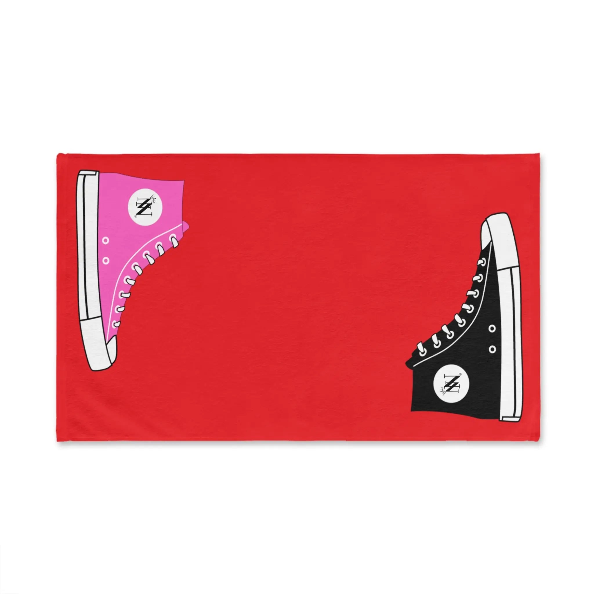 His Hers Sneaker Shareable Bright Red | Mix & Match Original Fun-Flirty Lovers’ Towels