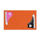 His Hers Sneaker Shareable Orange | Mix & Match Original Fun-Flirty Lovers’ Towels
